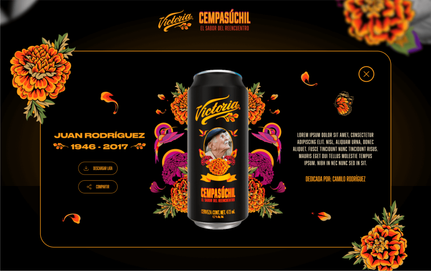 Victoria Cempasúchil: personalized experience